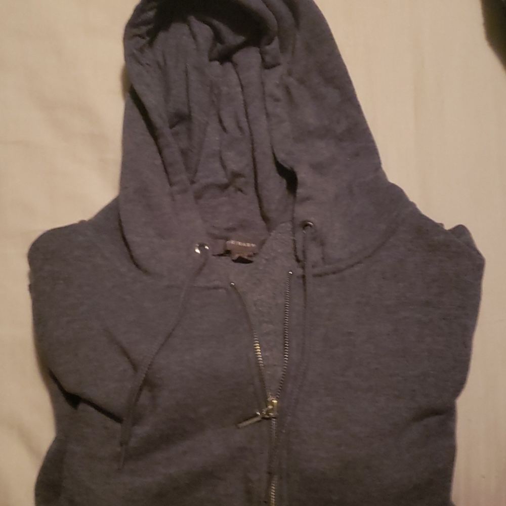 Dark Heathered Blue/gray zip up Hoodie